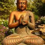 Buddha  -  Meditating statue - copper finish