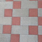 Dual-Tone Rectangular & Square Mix Interlock Pavers (Red and Grey)