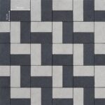 Modern Two-Tone Interlocking Pavers – 20x10x8 CM (BLACK and GREY)