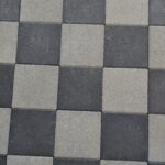 Classic 12CM Square Interlock Pavers – Dual Tone Elegance (Black & Grey)