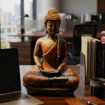 Solid Resin Meditating Buddha Statue