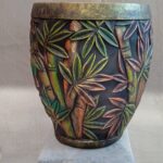 Tropical Elegance Designer Fiberglass Planter